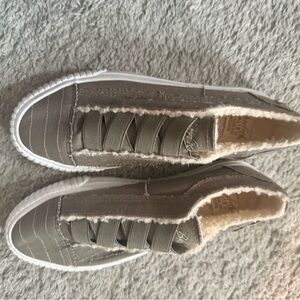 Blowfish Slip-On Sneakers in Taupe with Faux-Sherpa Trim